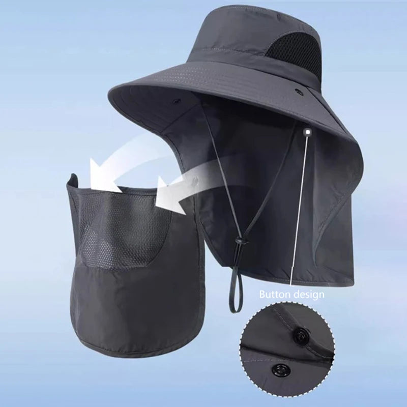 TrailHaven™ Outdoor Sun Protection Hat | Wide Brim, Breathable & Quick-Dry for Hiking, Fishing & Camping