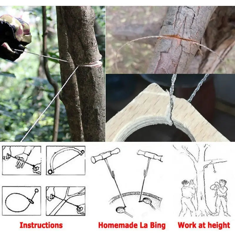 TrailHaven™ Pocket Survival Wire Saw | Compact, Lightweight & Ultra-Sharp for Camping, Hiking & Bushcraft