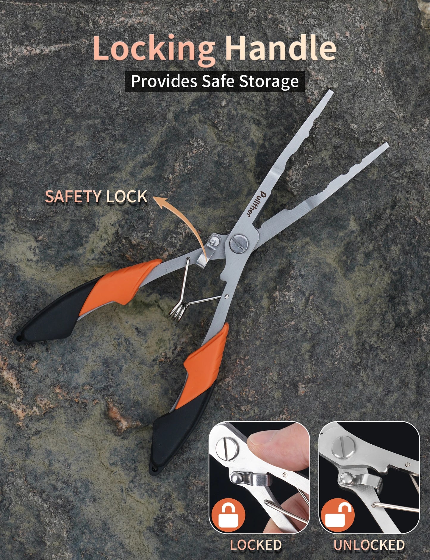 21.5cm Long Stainless Steel Fishing Pliers β Multifunctional Braid Line Cutter, Hook Remover & Crimping Tool