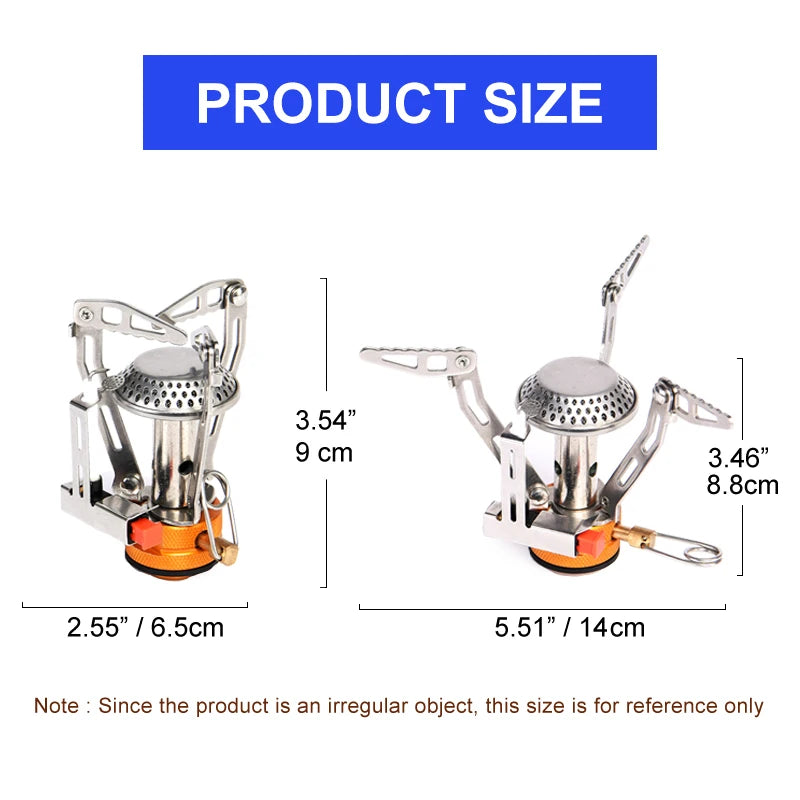 TrailHaven™ Portable Camping Gas Stove – Compact, Foldable & High Output for Outdoor Adventures