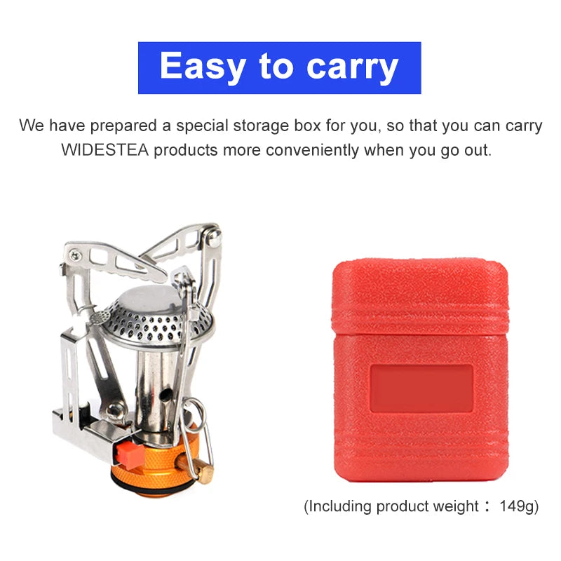 TrailHaven™ Portable Camping Gas Stove – Compact, Foldable & High Output for Outdoor Adventures