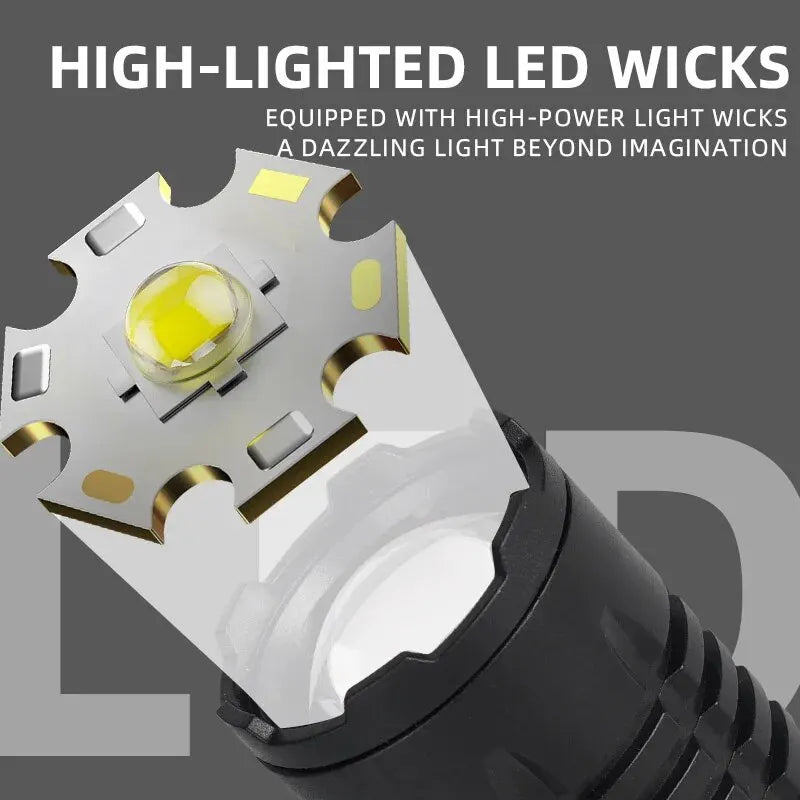 TrailHaven™ Rechargeable Tactical LED Flashlight | Ultra-Bright, Waterproof & Portable Torch for Outdoor Adventures