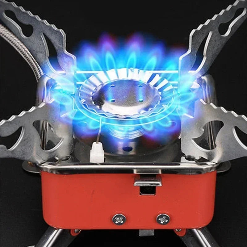 TrailHaven™ Portable Camping Stove — Foldable Windproof Gas Burner for Backpacking, Hiking & Outdoor Cooking