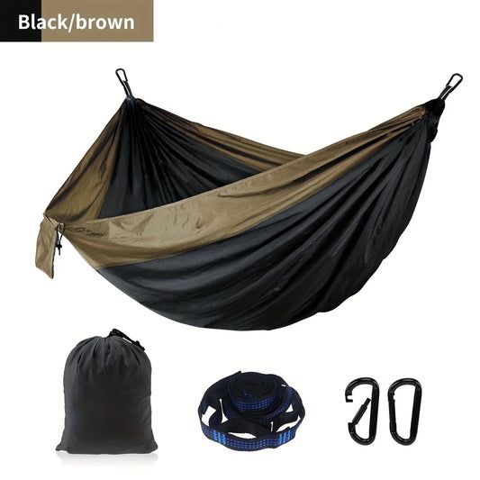 Premium Double Hammock with Tree Straps and Carabiners for Couples - Ideal for Camping and Travel Adventures