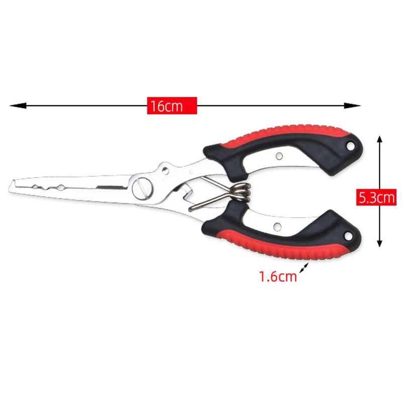 Stainless Steel Fishing Pliers – Hook Remover, Line Cutter & Split Ring Tool for Saltwater & Freshwater Fishing