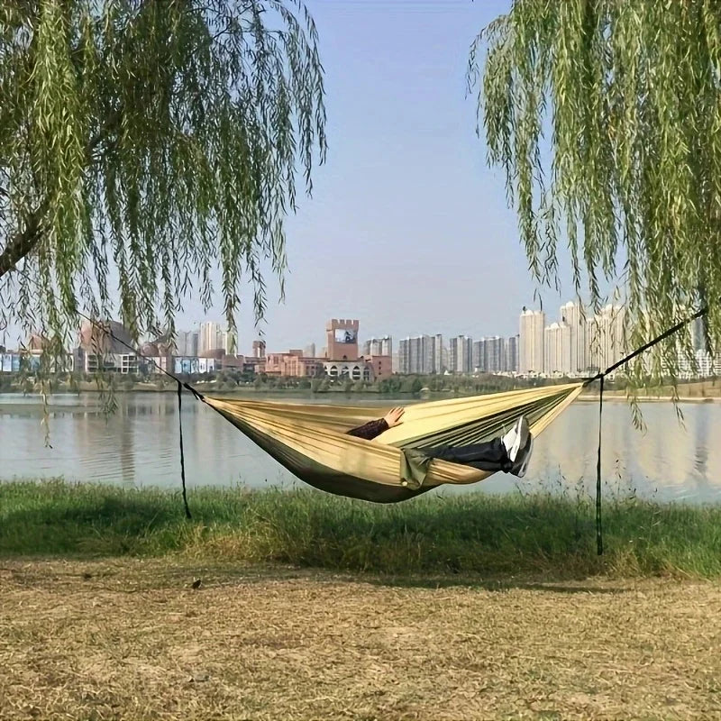 Premium Double Hammock with Tree Straps and Carabiners for Couples - Ideal for Camping and Travel Adventures