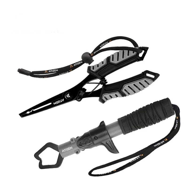 Fishing Pliers + Small Fish Grip Set – Multifunctional Tool Kit for Saltwater & Freshwater Fishing