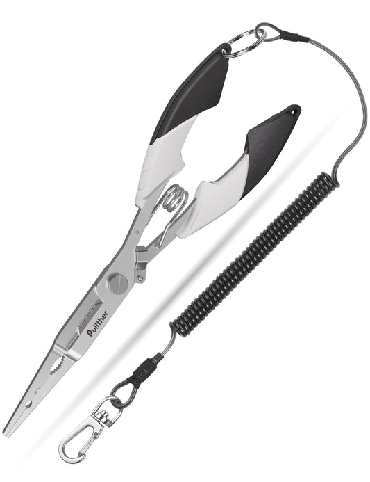 21.5cm Long Stainless Steel Fishing Pliers – Multifunctional Braid Line Cutter, Hook Remover & Crimping Tool