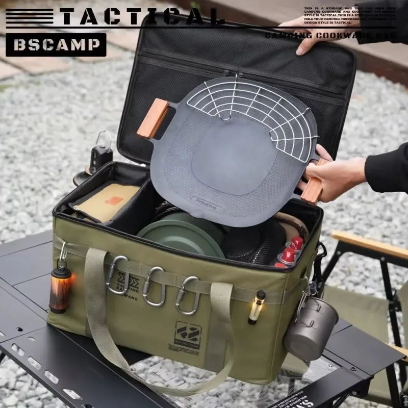 42L Tactical Camping Organizer Bag | Multi-Functional Outdoor Cooking & Storage Gear
