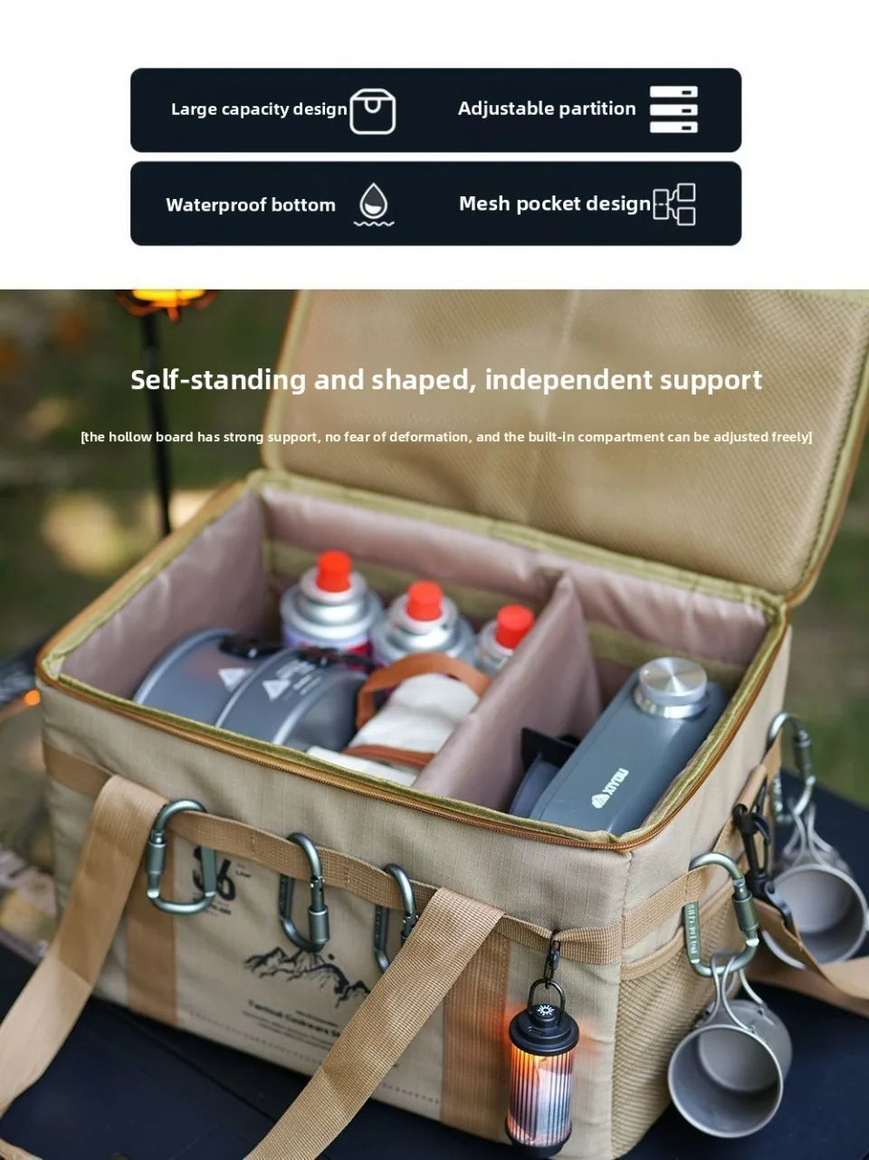 36L Tactical Camping Organizer Bag | Multi-Functional Outdoor Cooking & Storage Gear
