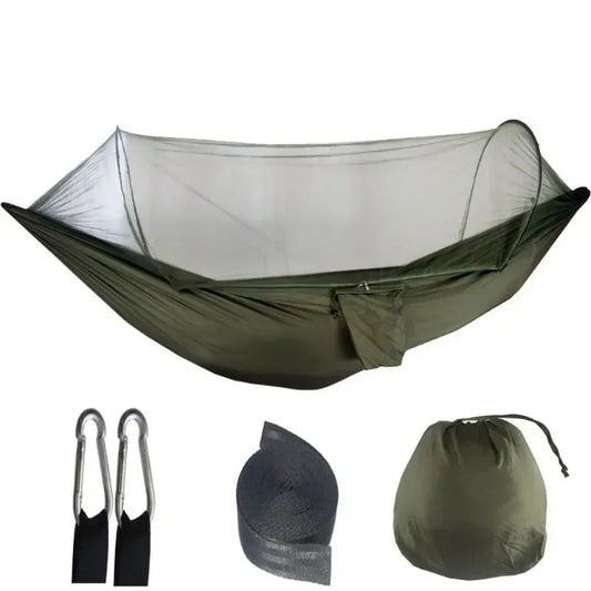 Camouflage Camping Hammock with Mosquito Net | Lightweight, Compact & Ultra Durable