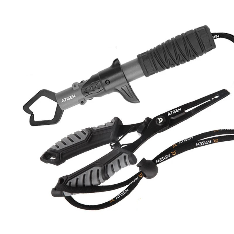 Fishing Pliers + Small Fish Grip Set – Multifunctional Tool Kit for Saltwater & Freshwater Fishing