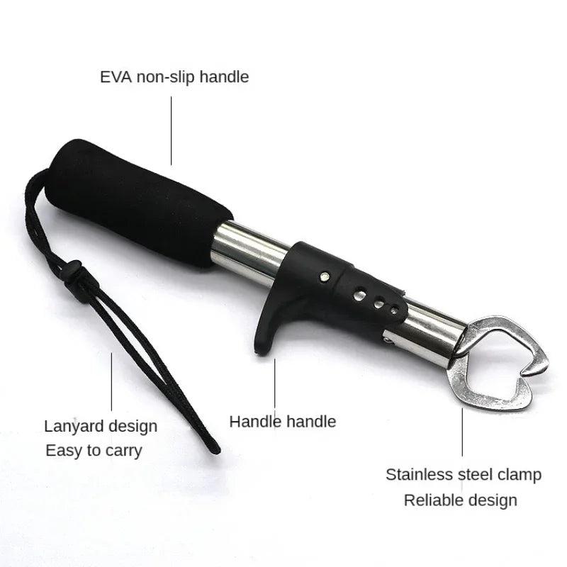 304 Stainless Steel Fish Grip – Rust-Proof Portable Lip Grip Tool for Secure Fish Handling