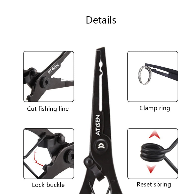 Fishing Pliers + Small Fish Grip Set – Multifunctional Tool Kit for Saltwater & Freshwater Fishing