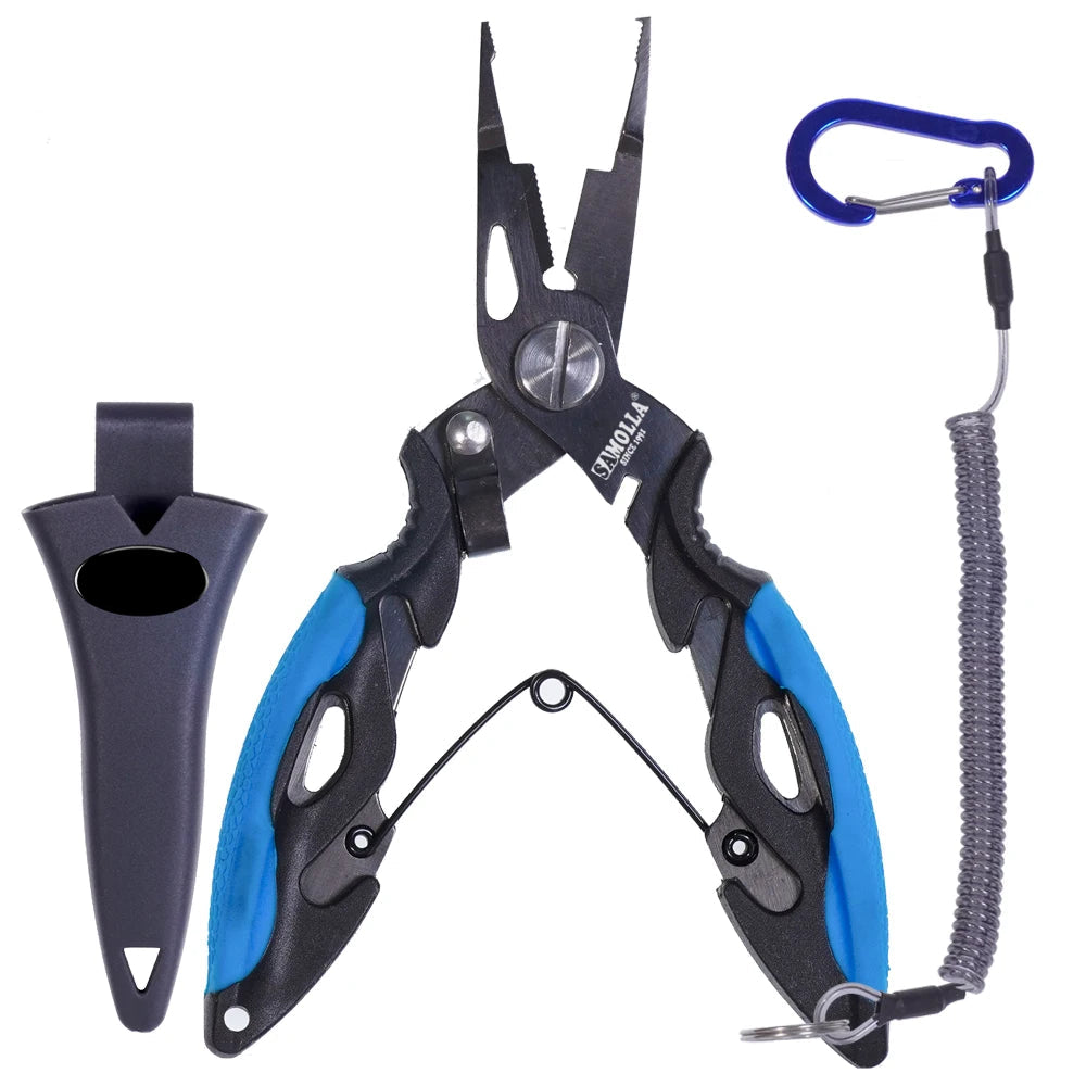 420 Stainless Steel Fishing Pliers – Multifunctional Line Cutter, Hook Remover & Outdoor Fishing Tool with Sheath